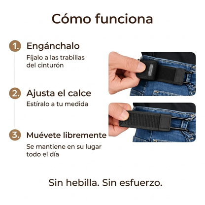 Cinturón sin agujeros de ajuste perfecto