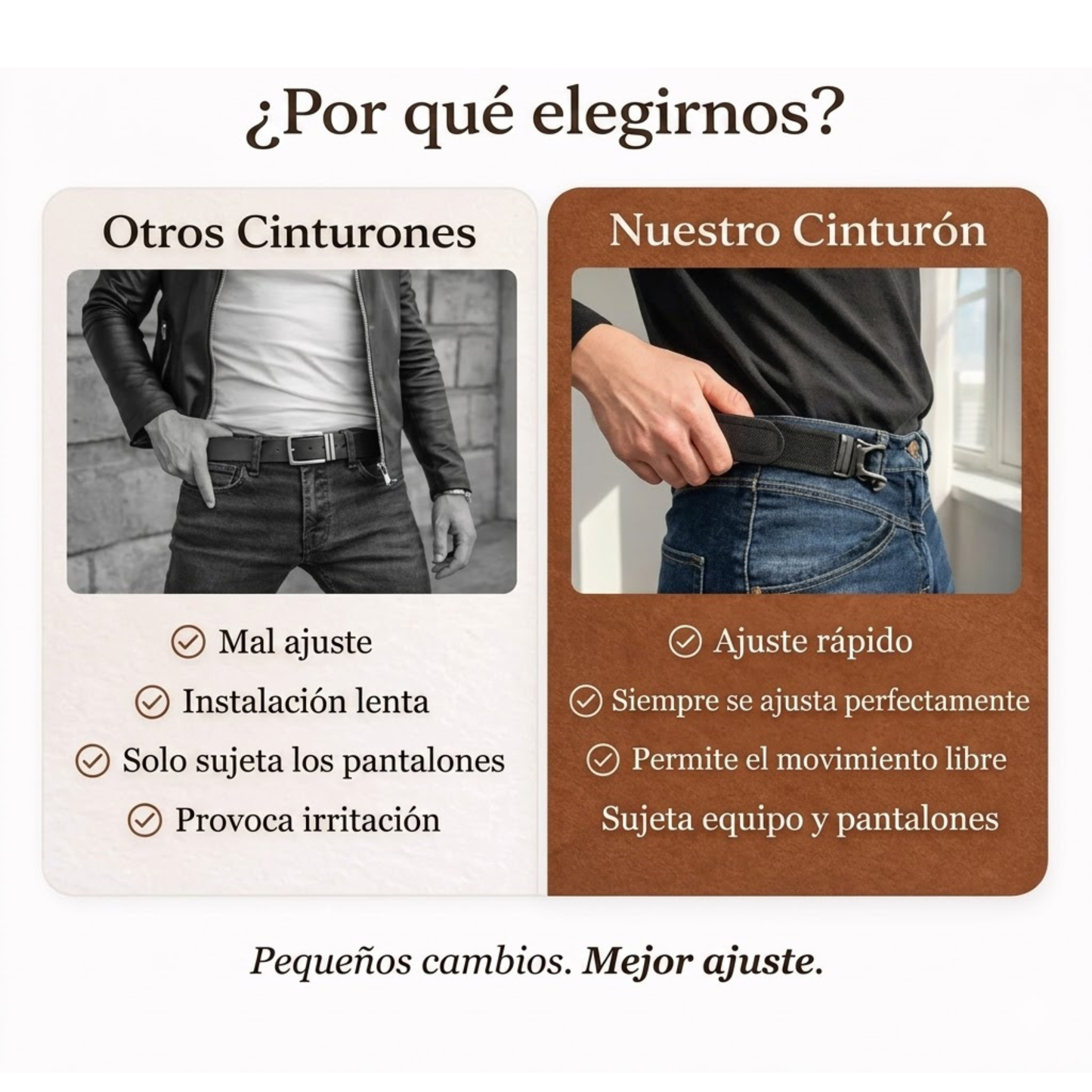 Cinturón sin agujeros de ajuste perfecto